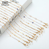 Trendovski zlatni lanac sunčanih naočala za žene Mjesečeva zvijezda Biserni privjesak Maska Naočale Lanci Anti-Drop Lanyard Ogrlica Naočale Nakit