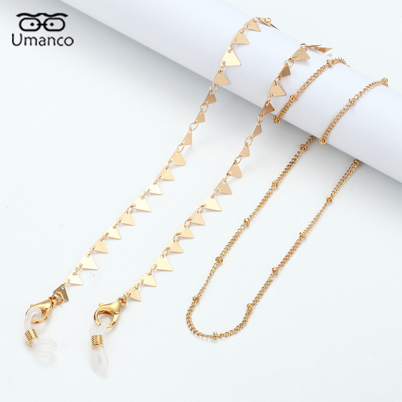 Trendovski zlatni lanac sunčanih naočala za žene Mjesečeva zvijezda Biserni privjesak Maska Naočale Lanci Anti-Drop Lanyard Ogrlica Naočale Nakit