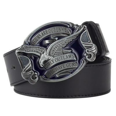 Ζώνη Eagle για Ανδρικά Τζιν ΜΟΝΟ ΟΙ ΠΑΡΑΔΕΚΟΙ ΘΑ ΕΧΟΥΝ ΟΠΛΑ Μεταλλική πόρπη Cowboy