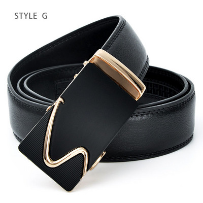 Remen od prave kože s automatskom kopčom Muški remeni od crne kravlje kože za muškarce Poslovna muška dizajnerska automatska kopča Veleprodaja