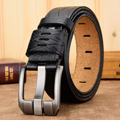 [DWTS] remen muški kožni remen muški remen od prave kože luksuzna kopča s iglom ležerni muški remen ancy vintage traperice visoke kvalitete
