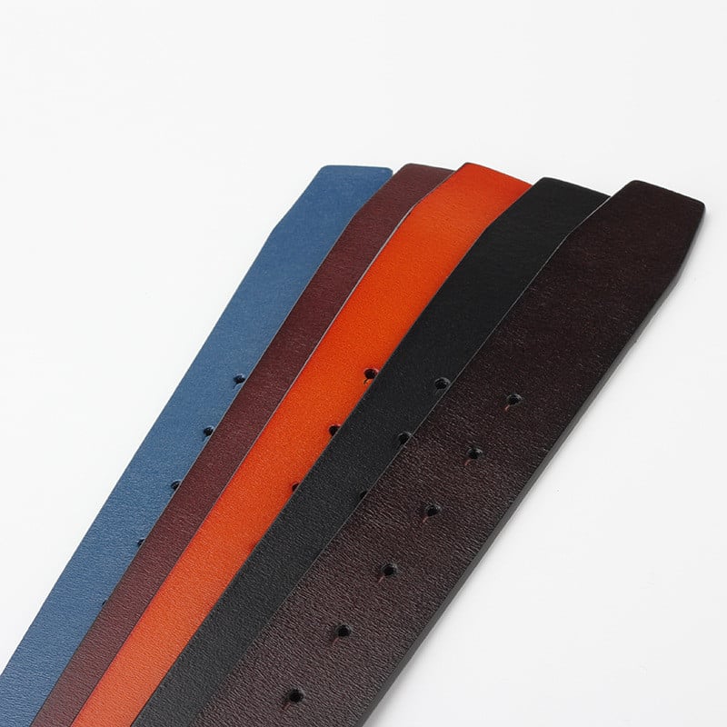 Cowskin Cow päris ehtsast nahast rihm ilma pandlata sileda pandla jaoks Cowboy 5 värvi rihmad, keha ilma pandlata meeste aksessuaarid