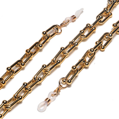 Jednostavan lanac za naočale zlatne boje 2021. Modni ženski ležerni držač za lanac za masku, remen oko vrata