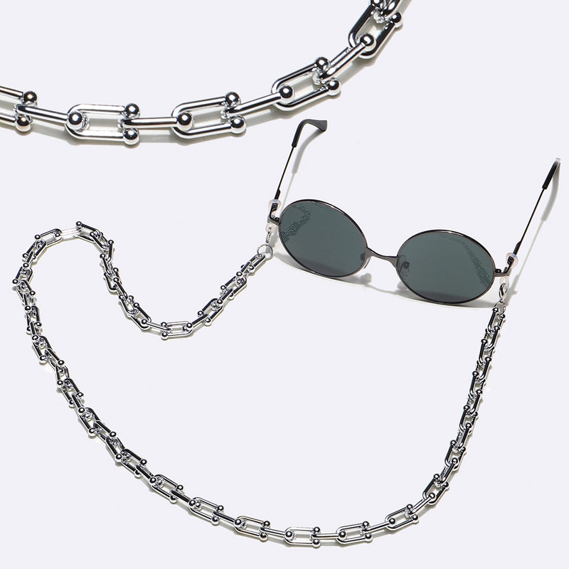 Jednostavan lanac za naočale zlatne boje 2021. Modni ženski ležerni držač za lanac za masku, remen oko vrata