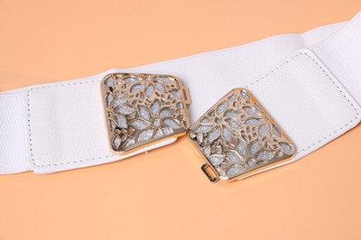 Korejski modni ženski džemper s elastičnim širokim remenom i kopčom Remeni za žene Ženski luksuzni dizajnerski brend Crveno Crno Novo