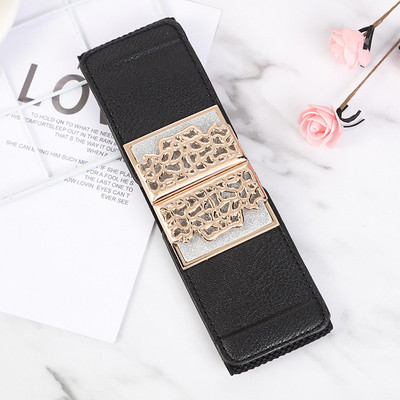 Korejski modni ženski džemper s elastičnim širokim remenom i kopčom Remeni za žene Ženski luksuzni dizajnerski brend Crveno Crno Novo