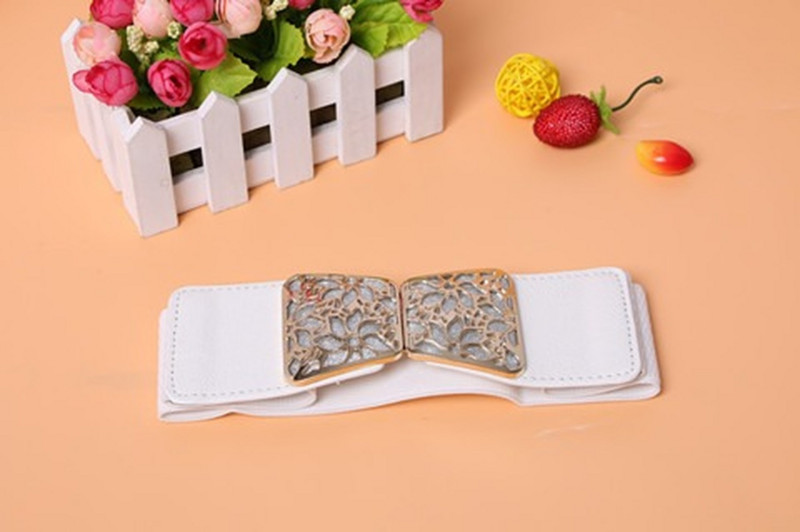 Korejski modni ženski džemper s elastičnim širokim remenom i kopčom Remeni za žene Ženski luksuzni dizajnerski brend Crveno Crno Novo