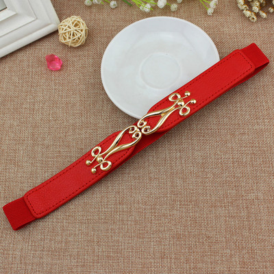 Stretch Waist Belts Lady Fashion Stretch ελαστική ζώνη μέσης Νέος στολισμός για γυναίκες Δερμάτινη ζώνη μέσης με χρυσή πόρπη