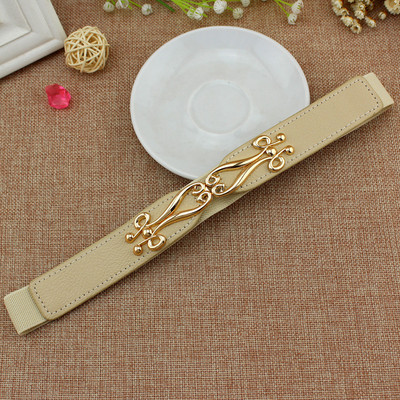 Stretch Waist Belts Lady Fashion Stretch ελαστική ζώνη μέσης Νέος στολισμός για γυναίκες Δερμάτινη ζώνη μέσης με χρυσή πόρπη