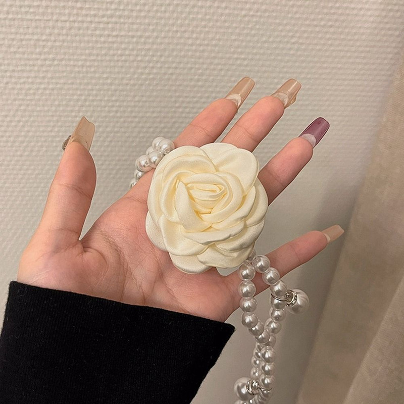 Lanac oko struka Camellia Vintage temperament Mali mirisni stil Metalni kožni lančani pojasevi za žene Biserni pojasevi oko struka