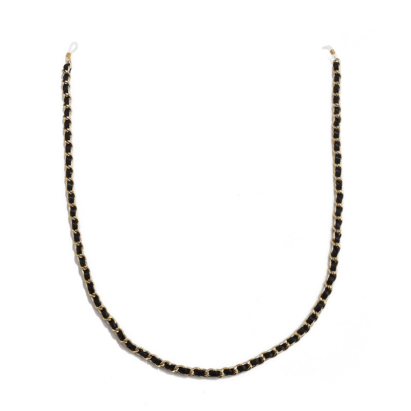 Modni metalni lanac za naočale od PU kože Trendovski luksuzni držač za naočale u zlatnoj boji Trake za trakice za lanac oko vrata dodaci za sunčane naočale