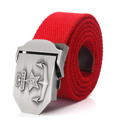 SupSindy platneni remen za muškarce i žene 3D sovjetska mornarica SSSR CCCP metalna kopča remen za traperice vojnički vojnički taktički remeni muški remen