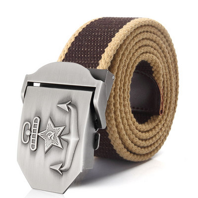 SupSindy platneni remen za muškarce i žene 3D sovjetska mornarica SSSR CCCP metalna kopča remen za traperice vojnički vojnički taktički remeni muški remen