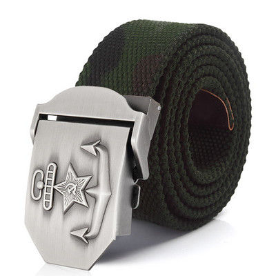 SupSindy platneni remen za muškarce i žene 3D sovjetska mornarica SSSR CCCP metalna kopča remen za traperice vojnički vojnički taktički remeni muški remen