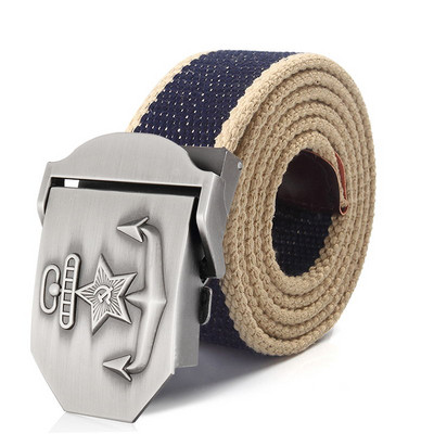 SupSindy platneni remen za muškarce i žene 3D sovjetska mornarica SSSR CCCP metalna kopča remen za traperice vojnički vojnički taktički remeni muški remen