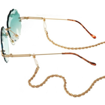 1 бр. метални очила, усукваща се верига за жени, маска, верижка, държач за каишка, слънчеви очила, ремък, колие, закачане на врата, аксесоар за очила