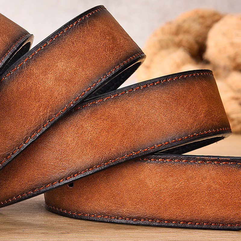 Mood Vintage Pu-nahast vöö meestele kuulus bränd Luksusdisainer Retro kauboi pruunid teksad pükste vöörihmad meestele