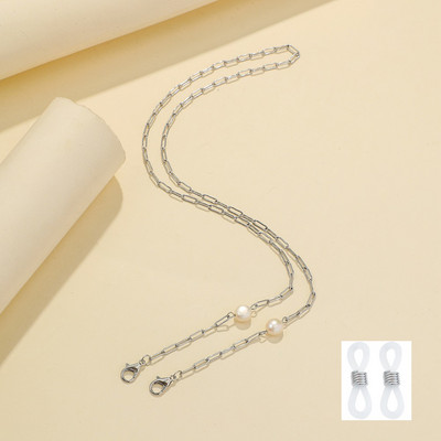 Barokna biserna maska od nehrđajućeg čelika Lanac uzica Držač za naočale Lanci zlatne boje Kabel za sunčane naočale Ženski remen oko vrata Uže Poklon