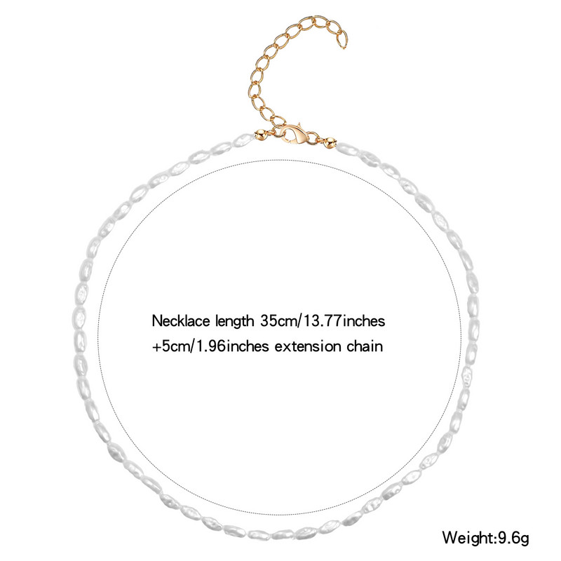 Biserna ogrlica Barokna biserna ogrlica Ogrlica s ogrlicom za žene Zmijski lanac Kubanska karika kuglasti lanac s perlama Prirodna slatkovodna