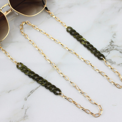 Bun acrilic Lanț auriu pentru ochelari de soare Lanțuri pentru ochelari de vedere aurii Lanțuri pentru ochelari de soare Suport cablu Gât unic Colier ochelari