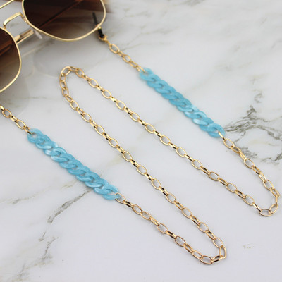 Bun acrilic Lanț auriu pentru ochelari de soare Lanțuri pentru ochelari de vedere aurii Lanțuri pentru ochelari de soare Suport cablu Gât unic Colier ochelari