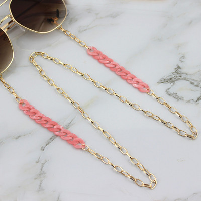 Bun acrilic Lanț auriu pentru ochelari de soare Lanțuri pentru ochelari de vedere aurii Lanțuri pentru ochelari de soare Suport cablu Gât unic Colier ochelari