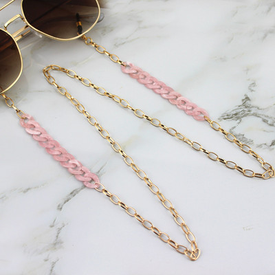 Bun acrilic Lanț auriu pentru ochelari de soare Lanțuri pentru ochelari de vedere aurii Lanțuri pentru ochelari de soare Suport cablu Gât unic Colier ochelari