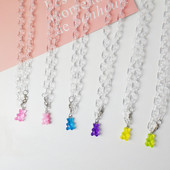 Japan i Južna Koreja, prozirni lanac s medvjedom u boji slatkiša, lanac s maskom, lanac s uzicom i naočalama