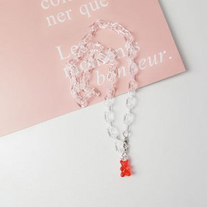 Japan i Južna Koreja, prozirni lanac s medvjedom u boji slatkiša, lanac s maskom, lanac s uzicom i naočalama