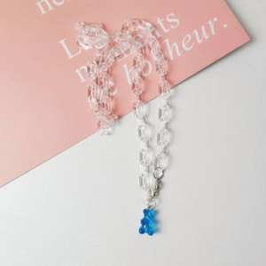 Japan i Južna Koreja, prozirni lanac s medvjedom u boji slatkiša, lanac s maskom, lanac s uzicom i naočalama