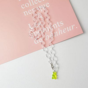 Japan i Južna Koreja, prozirni lanac s medvjedom u boji slatkiša, lanac s maskom, lanac s uzicom i naočalama