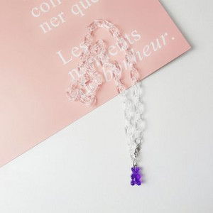 Japan i Južna Koreja, prozirni lanac s medvjedom u boji slatkiša, lanac s maskom, lanac s uzicom i naočalama