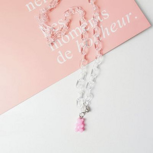 Japan i Južna Koreja, prozirni lanac s medvjedom u boji slatkiša, lanac s maskom, lanac s uzicom i naočalama