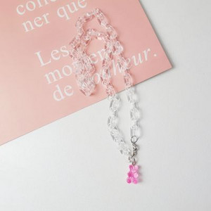 Japan i Južna Koreja, prozirni lanac s medvjedom u boji slatkiša, lanac s maskom, lanac s uzicom i naočalama