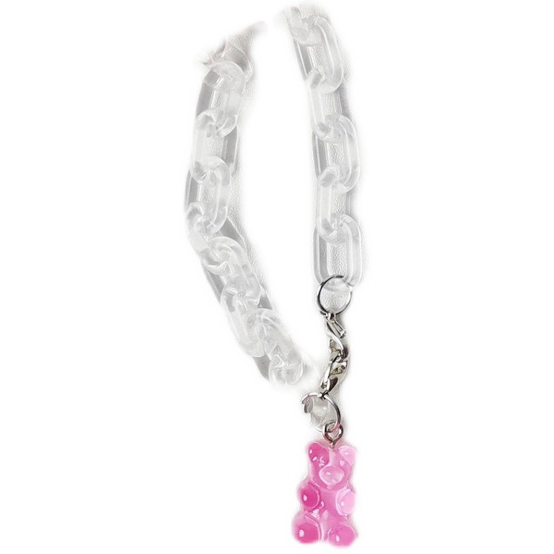 Japan i Južna Koreja, prozirni lanac s medvjedom u boji slatkiša, lanac s maskom, lanac s uzicom i naočalama