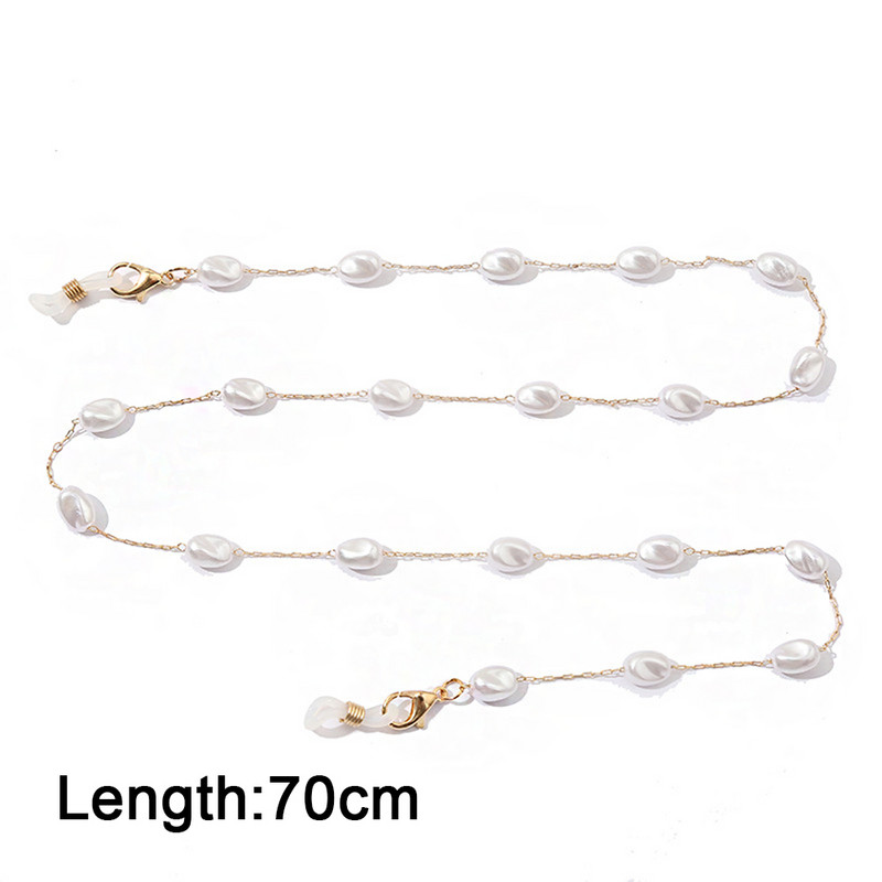 Lanac za naočale Bijela plastična perla Biserno srce Šarm Držač naočala Remen za držač naočala Ženska ogrlica Poklon