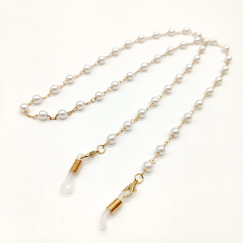 Crno-bijeli biserni lanac za oko Ženska korejska verzija Temperamentna maska Lanac Naočale Lanac maska Dodaci