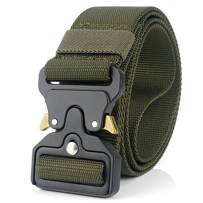 New Men Military Tactical Belt Γρήγορης αποδέσμευσης Μαγνητική πόρπη Army Outdoor Hunting Multifunction Canvas Nylon Belts Belts