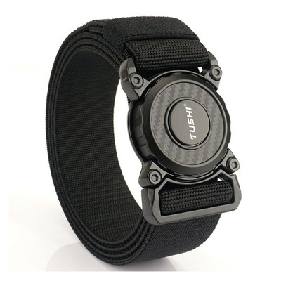 VATLTY Novi muški rastezljivi pojas od legure cinka s rotirajućom QR kopčom Vojni taktički pojas, elastični muški pojas, bez vojnih dodataka