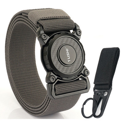 VATLTY Novi muški rastezljivi pojas od legure cinka s rotirajućom QR kopčom Vojni taktički pojas, elastični muški pojas, bez vojnih dodataka