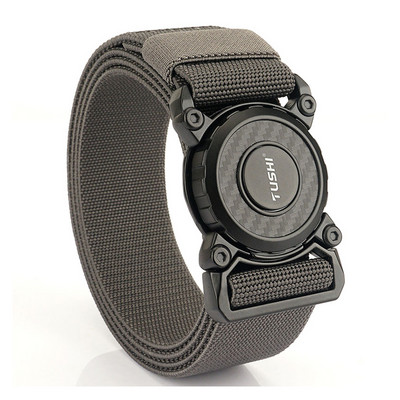 VATLTY Novi muški rastezljivi pojas od legure cinka s rotirajućom QR kopčom Vojni taktički pojas, elastični muški pojas, bez vojnih dodataka