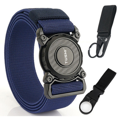 VATLTY Novi muški rastezljivi pojas od legure cinka s rotirajućom QR kopčom Vojni taktički pojas, elastični muški pojas, bez vojnih dodataka