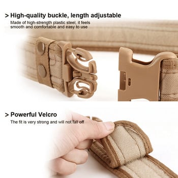 Мъжки армейски стил Combat Quick Release Tactical Belt Fashion Canvas Waistband Outdoor Sport Training Лов Туризъм Трайни колани