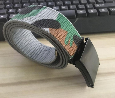 Modni novi uniseks remen, crna legirana kopča, jednobojni platneni remen za muškarce, traperice za sportove na otvorenom, pojas, veleprodaja