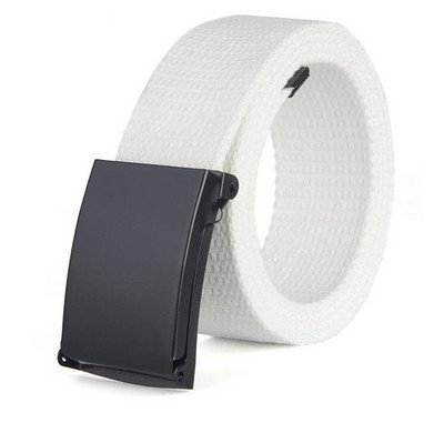 Modni novi uniseks remen, crna legirana kopča, jednobojni platneni remen za muškarce, traperice za sportove na otvorenom, pojas, veleprodaja