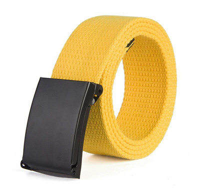 Modni novi uniseks remen, crna legirana kopča, jednobojni platneni remen za muškarce, traperice za sportove na otvorenom, pojas, veleprodaja