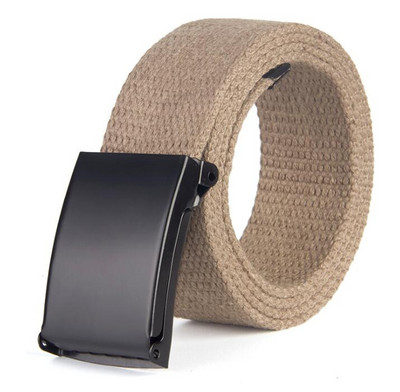 Modni novi uniseks remen, crna legirana kopča, jednobojni platneni remen za muškarce, traperice za sportove na otvorenom, pojas, veleprodaja