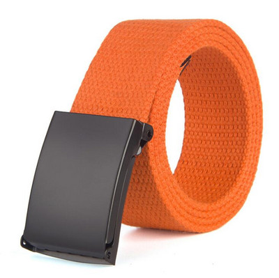 Modni novi uniseks remen, crna legirana kopča, jednobojni platneni remen za muškarce, traperice za sportove na otvorenom, pojas, veleprodaja