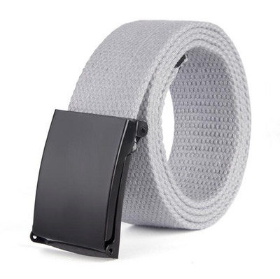 Modni novi uniseks remen, crna legirana kopča, jednobojni platneni remen za muškarce, traperice za sportove na otvorenom, pojas, veleprodaja