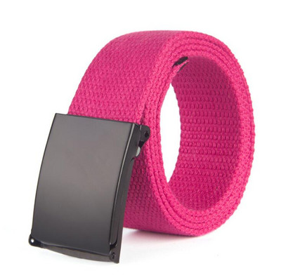 Modni novi uniseks remen, crna legirana kopča, jednobojni platneni remen za muškarce, traperice za sportove na otvorenom, pojas, veleprodaja